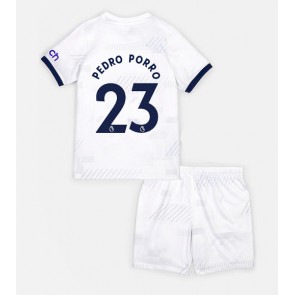 Tottenham Hotspur Pedro Porro #23 Hemmaställ Barn 2023-24 Kortärmad (+ Korta byxor)